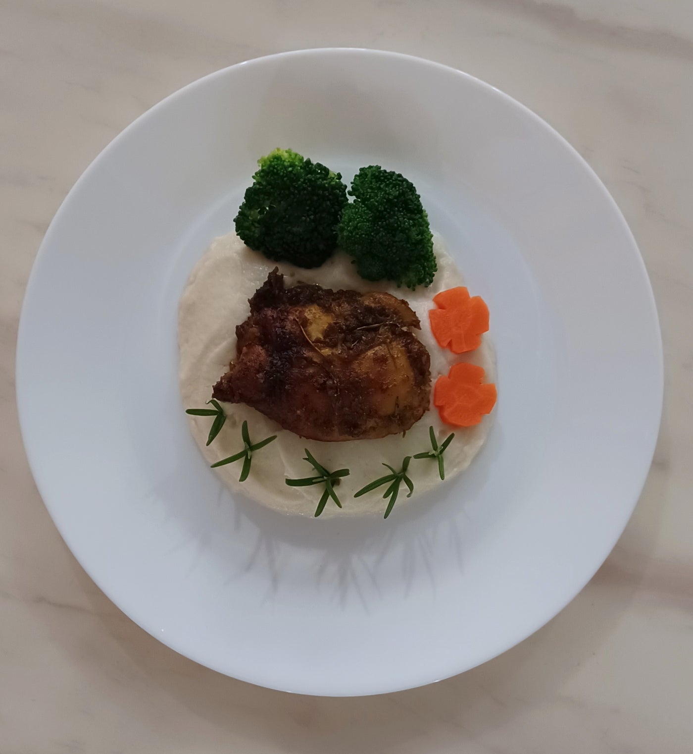 Rosemary Chicken on Cauliflower Mash ❤︎ Healthy Keto