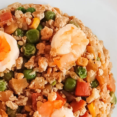Fried Cauliflower Rice with Prawns ❤︎ Healthy Keto